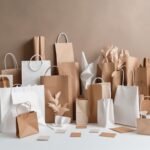 Arrangement of paper bags and letters