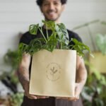 Plant shop business owner delivery packaging